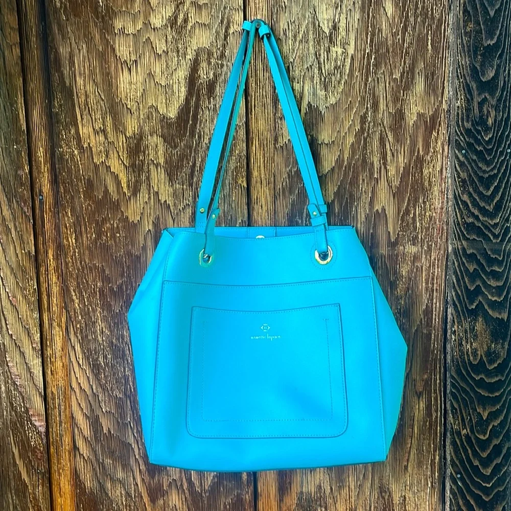 Nanette Lepore Vegan Leather Kassandra Shoulder Bag in “Tiffany Blue” - Picture 7 of 10
